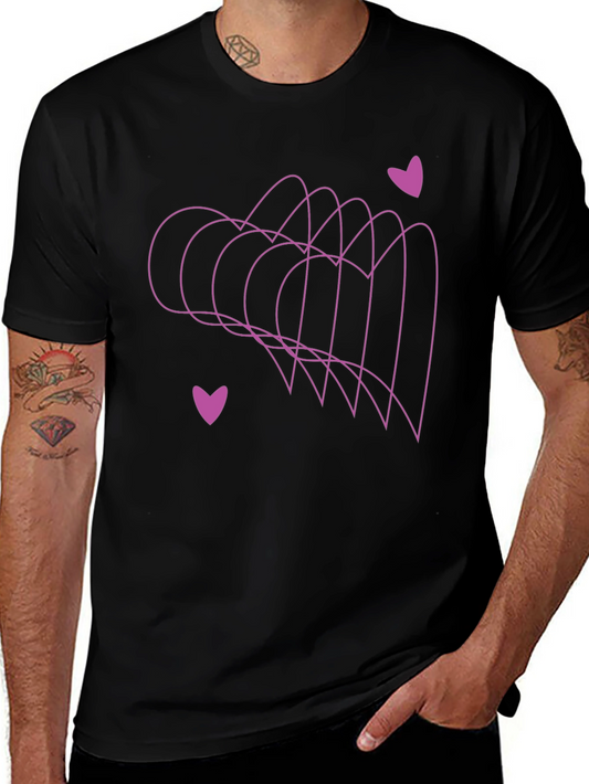 Black Heartbeat Tee - Minimalist Style