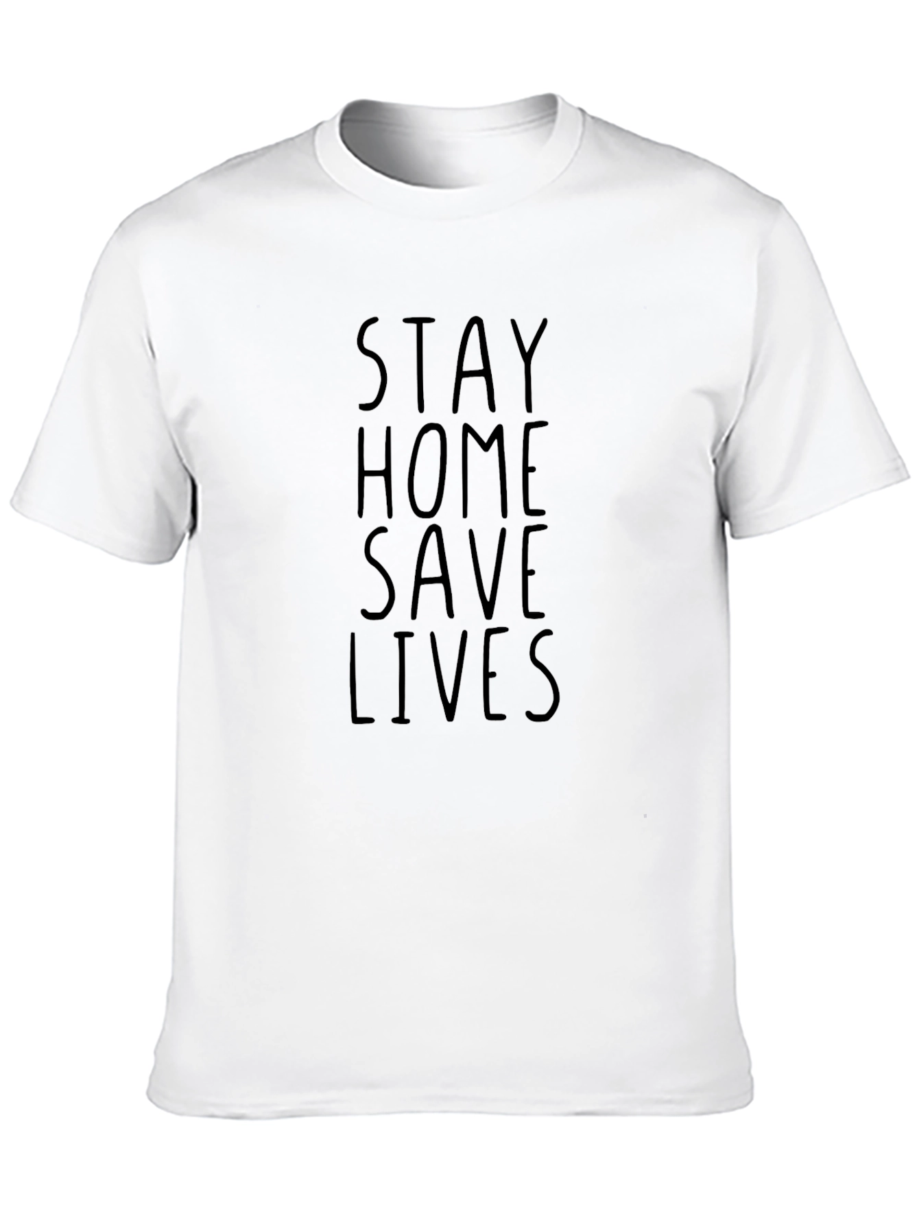 Stay Home Save Lives Black T-Shirt