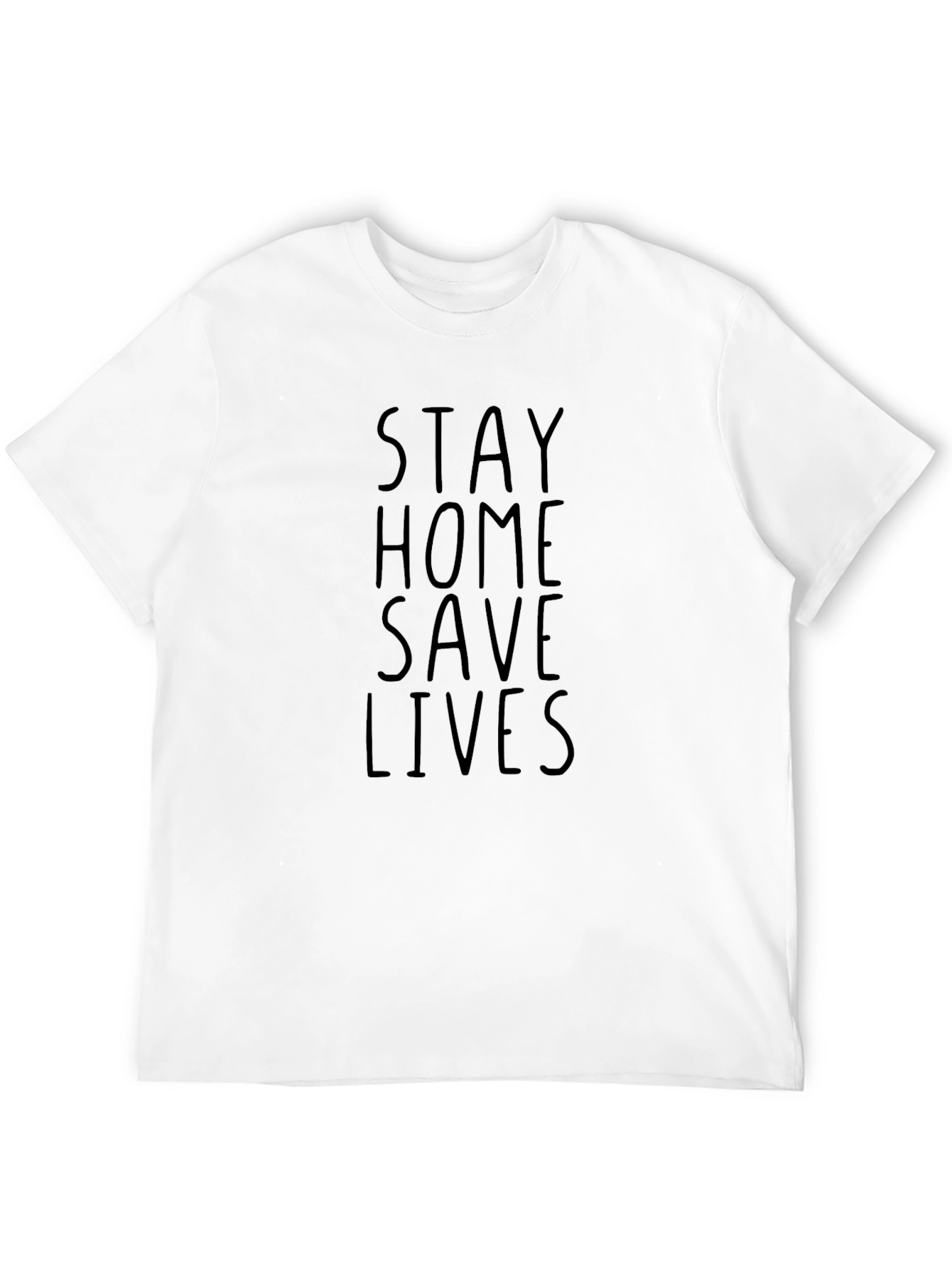 Stay Home Save Lives Black T-Shirt