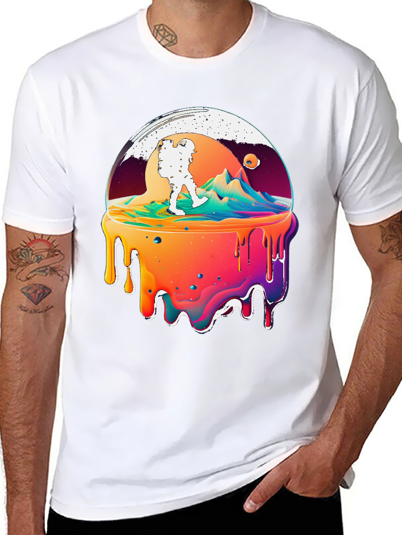 Melting Globe Hiker Graphic Tee