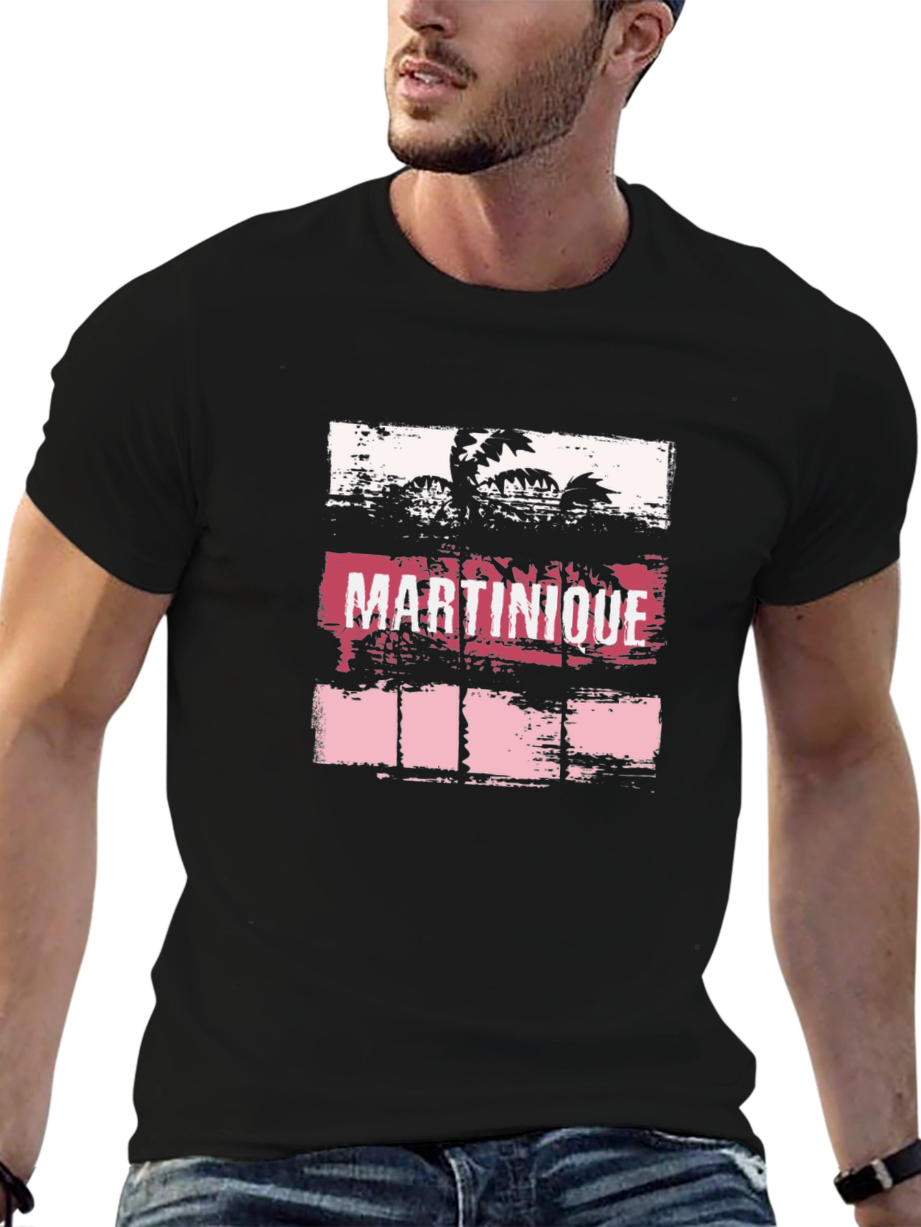 Martinique Palm Tree Graphic T-Shirt
