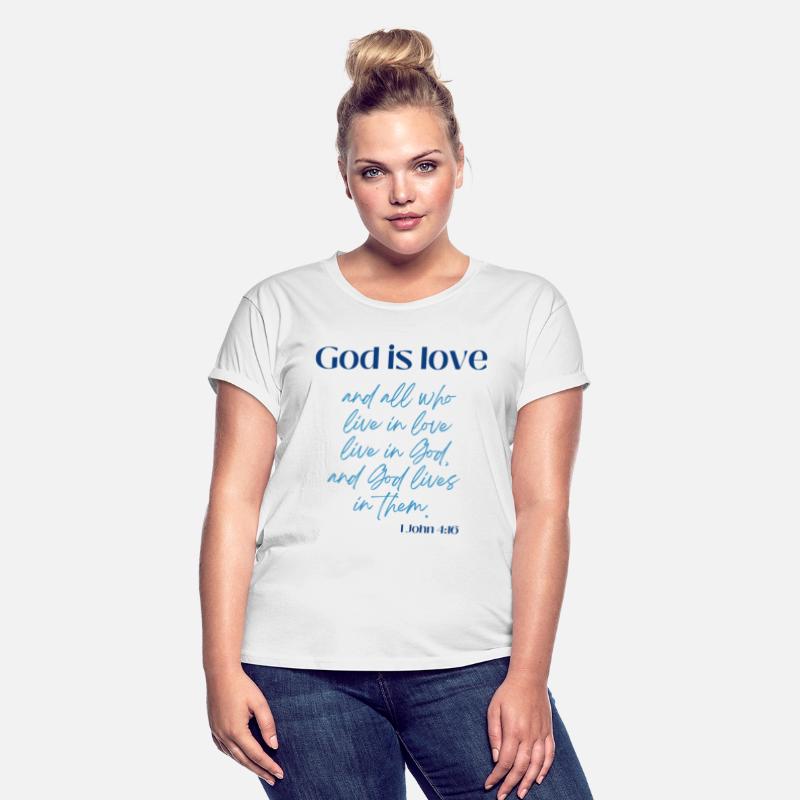 God Is Love Blue Cursive