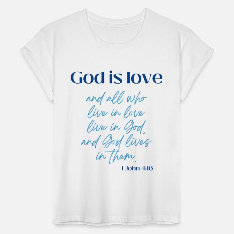 God Is Love Blue Cursive
