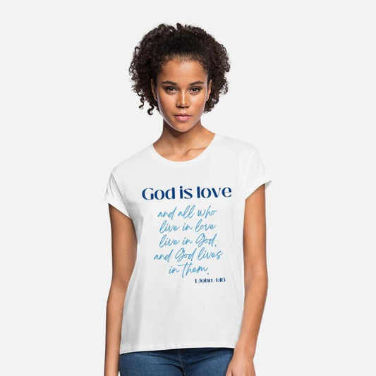 God Is Love Blue Cursive