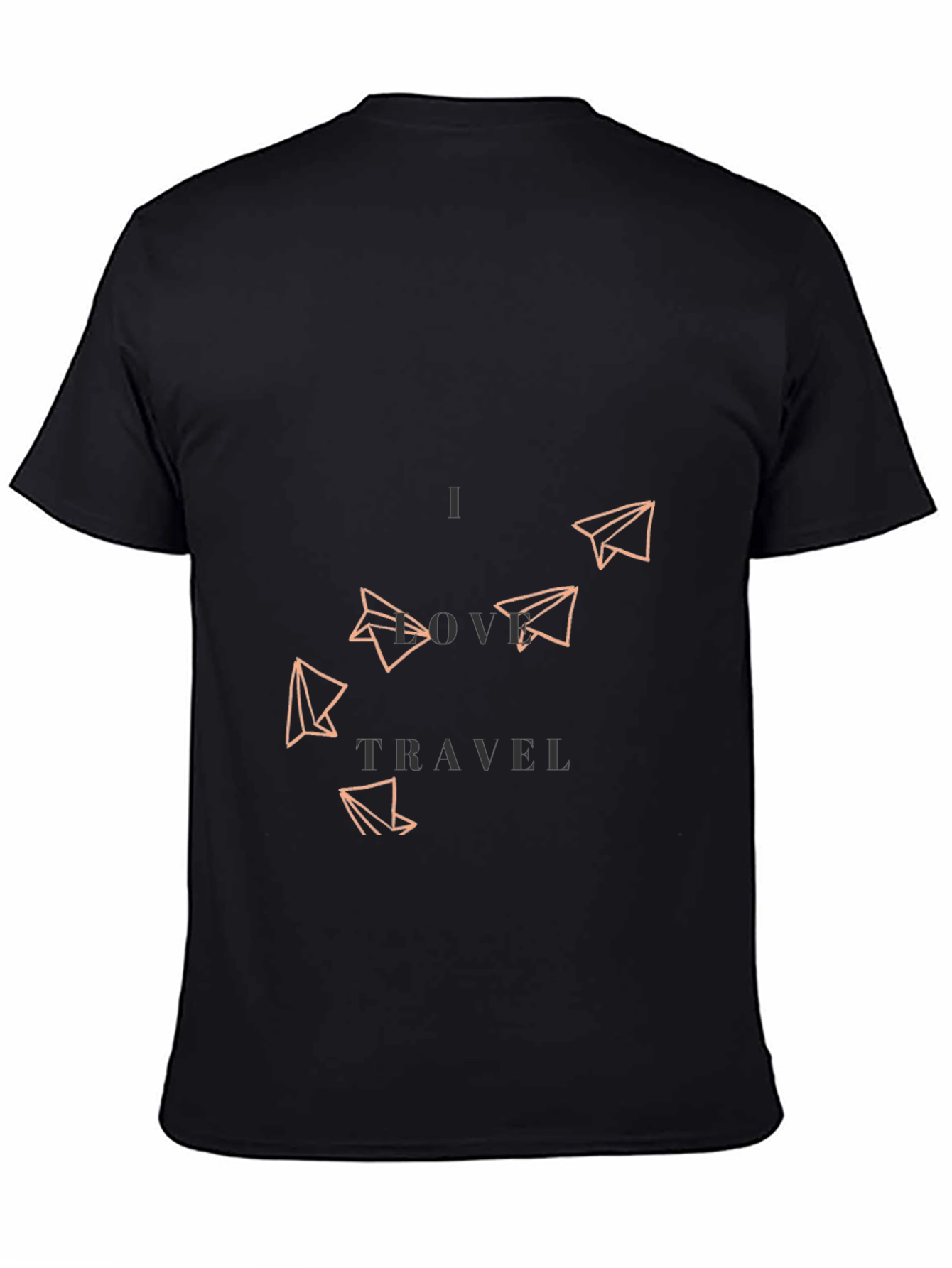I Love Travel Graphic Tee - Black