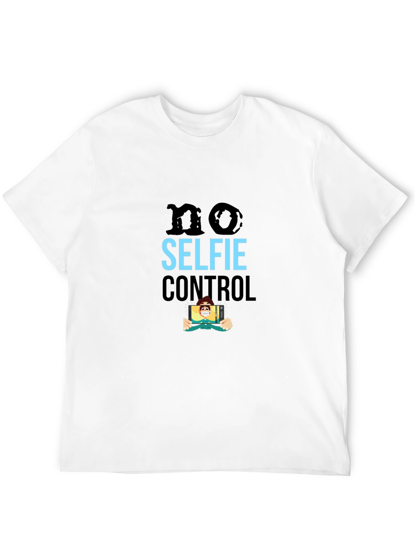 No Selfie Control Graphic T-Shirt