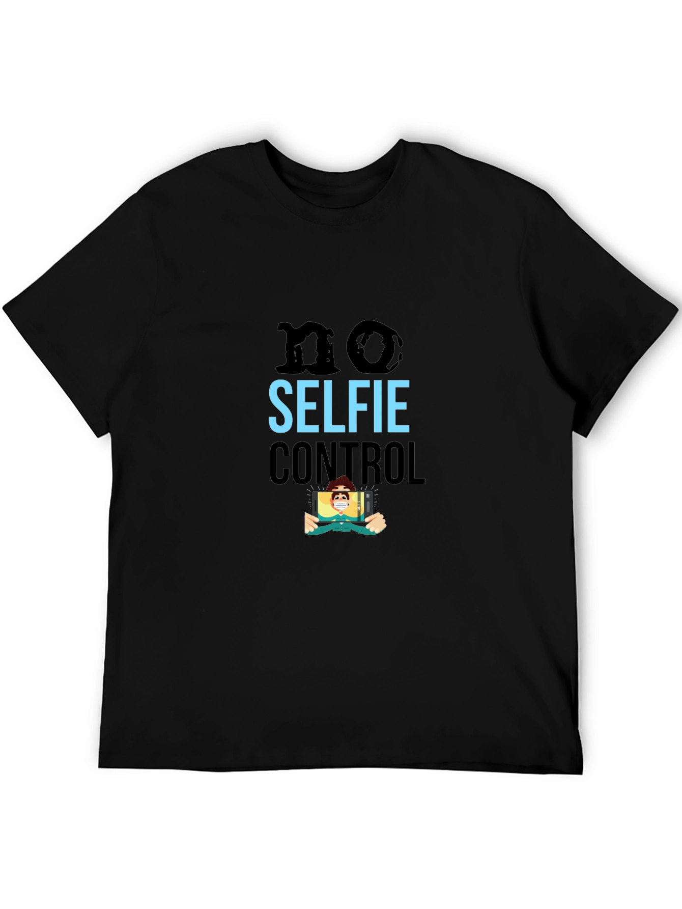 No Selfie Control Graphic T-Shirt