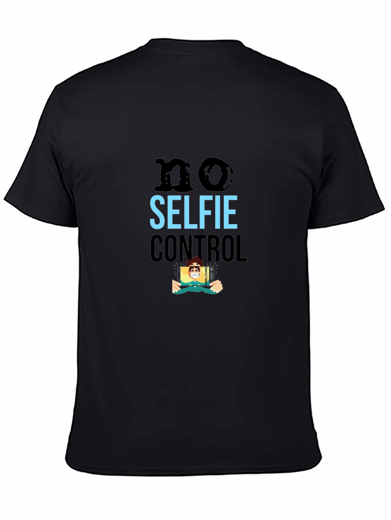 No Selfie Control Graphic T-Shirt