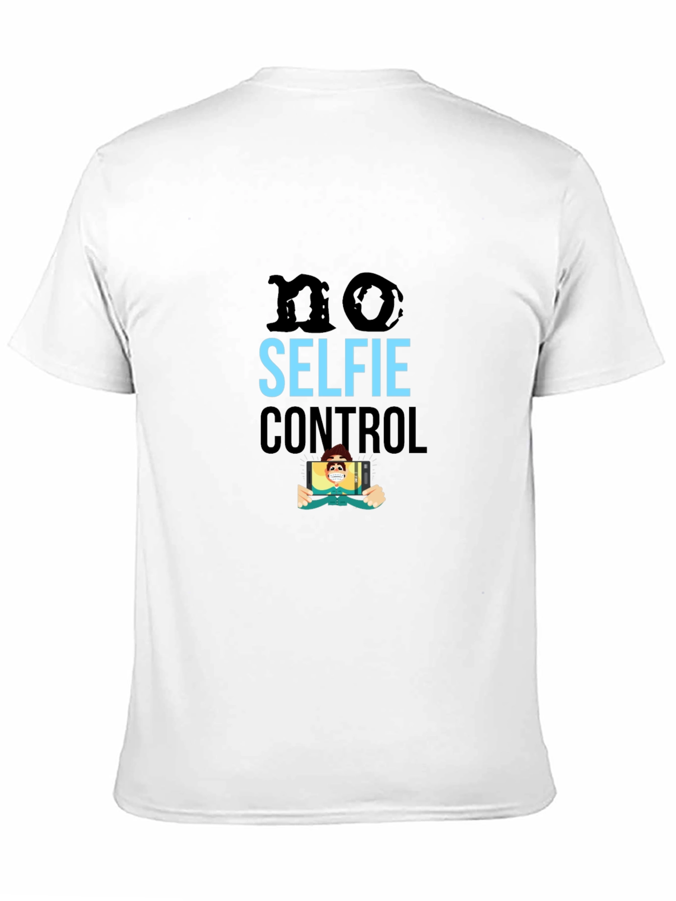 No Selfie Control Graphic T-Shirt