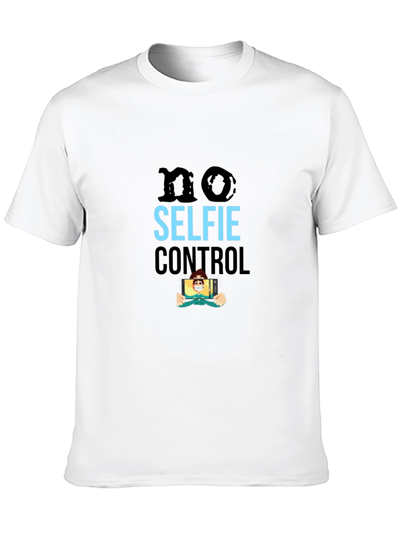 No Selfie Control Graphic T-Shirt