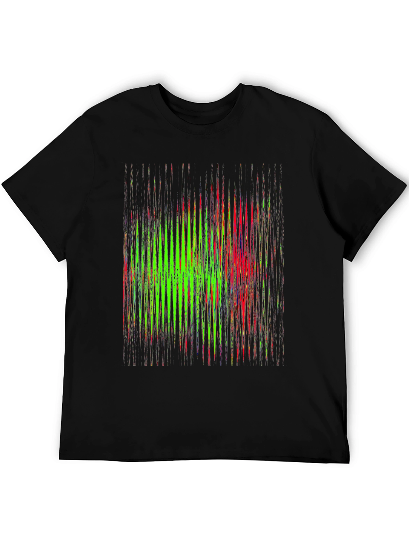 Abstract Graphic Print Mens Black T-Shirt