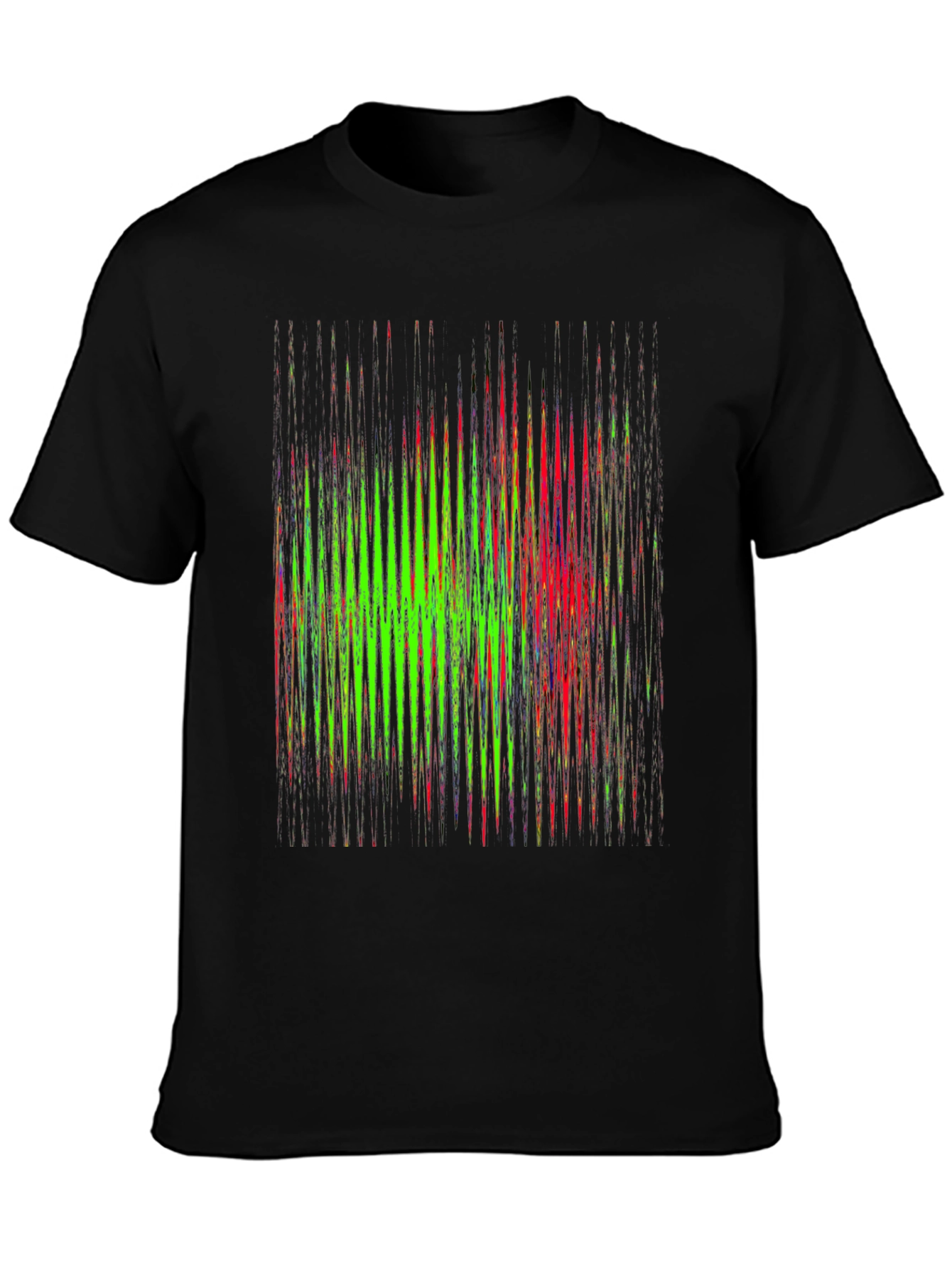 Abstract Graphic Print Mens Black T-Shirt