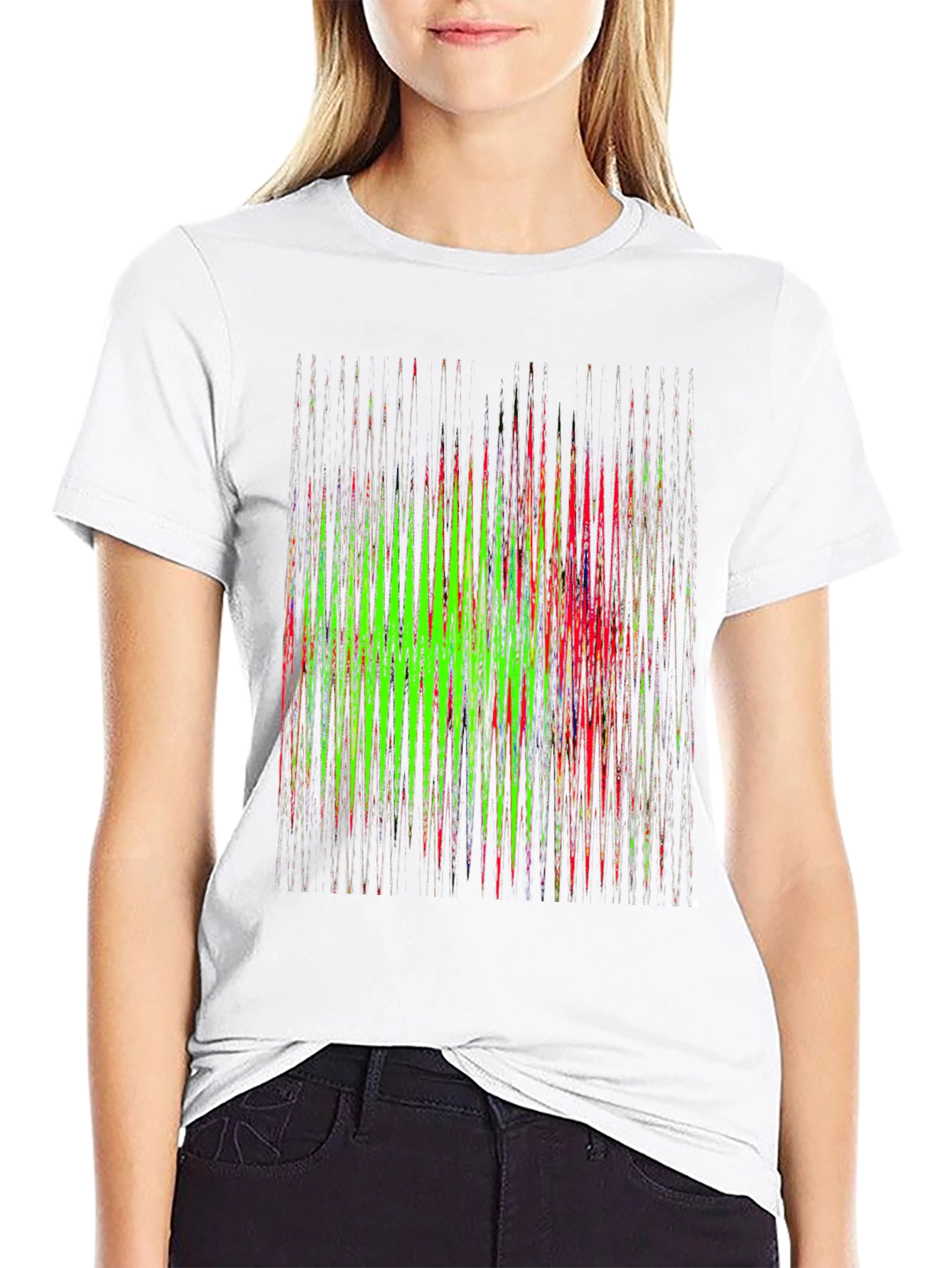Abstract Graphic Print Mens Black T-Shirt