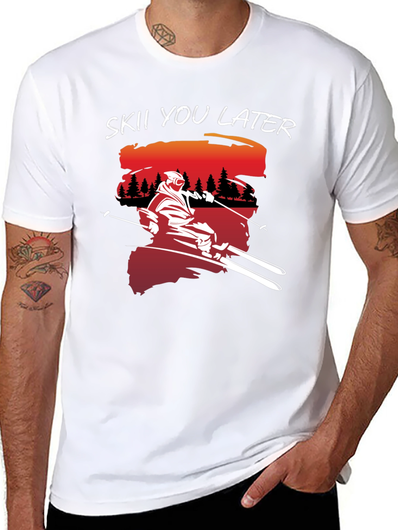 Ski You Later Graphic Tee - Black