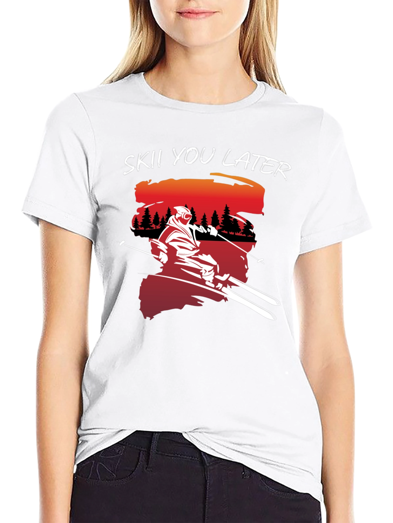 Ski You Later Graphic Tee - Black