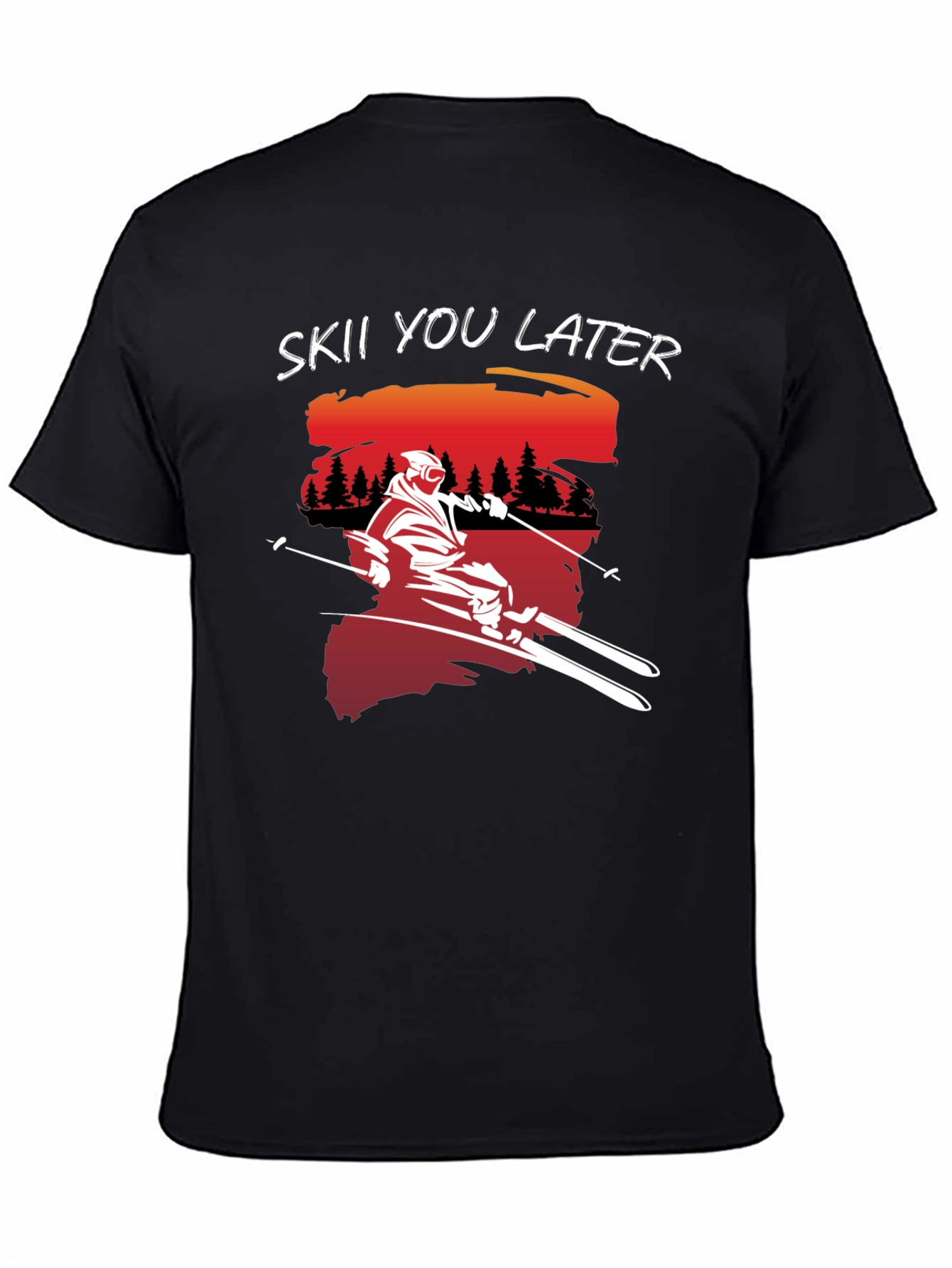 Ski You Later Graphic Tee - Black