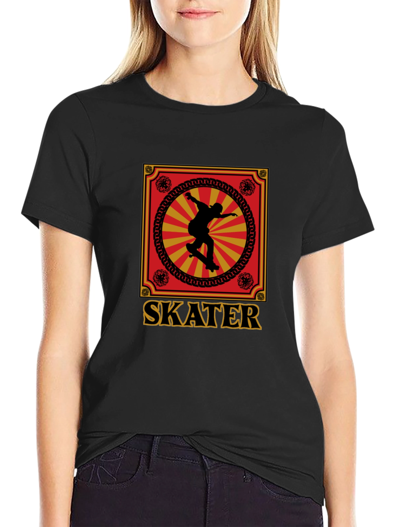 Skater Graphic Tee - Retro Design Soft Cotton