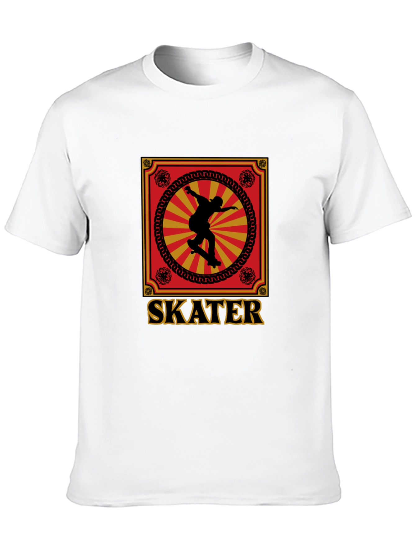 Skater Graphic Tee - Retro Design Soft Cotton