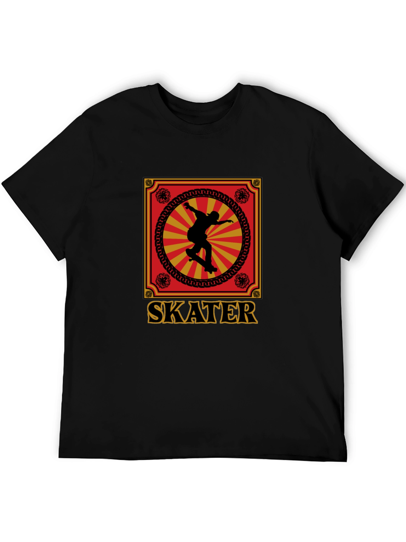 Skater Graphic Tee - Retro Design Soft Cotton