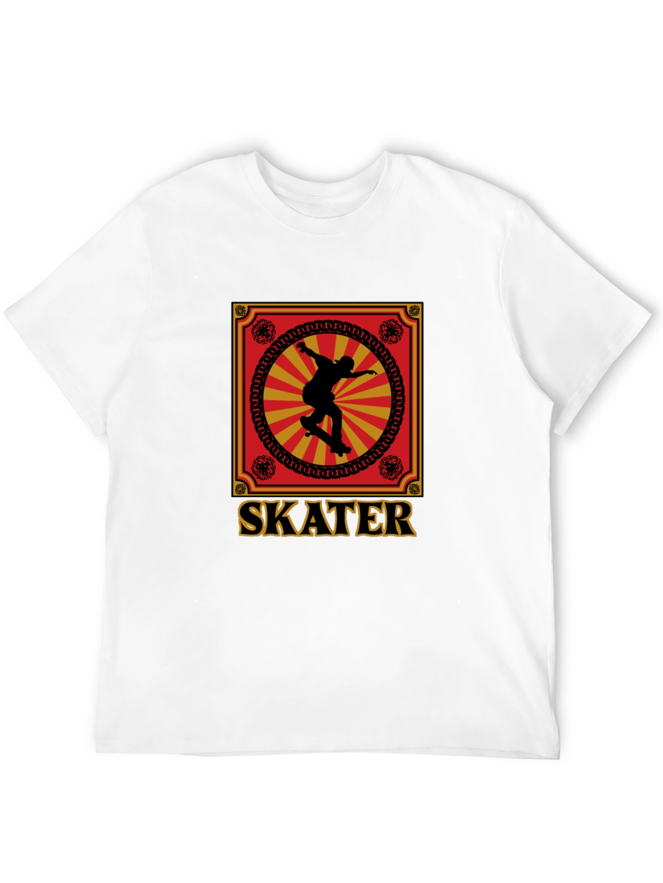 Skater Graphic Tee - Retro Design Soft Cotton