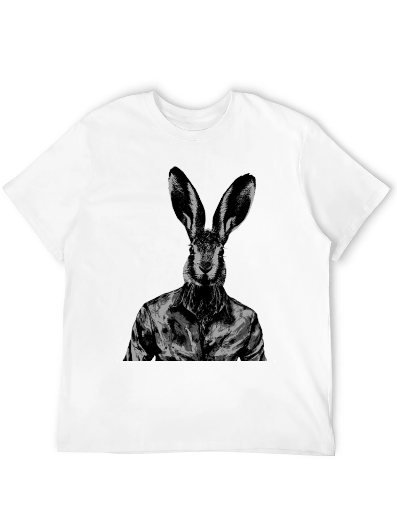 Hare in Shirt Black T-Shirt