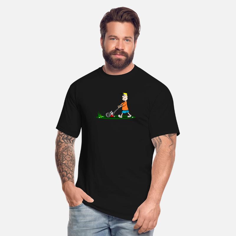guy cutting grass