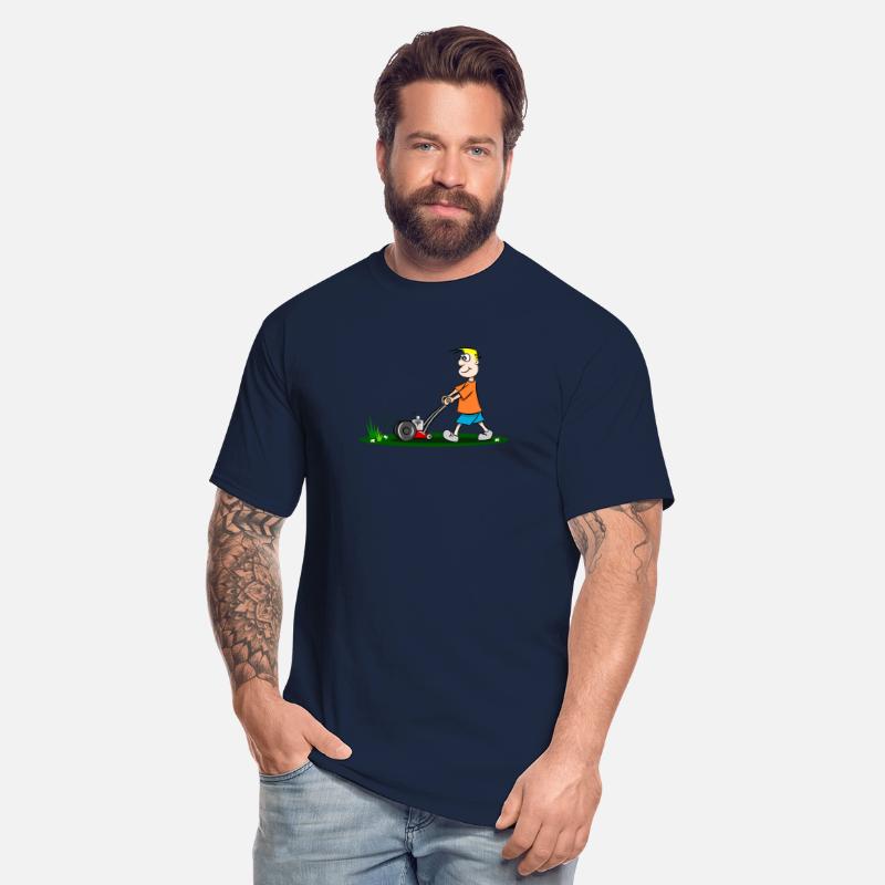 guy cutting grass
