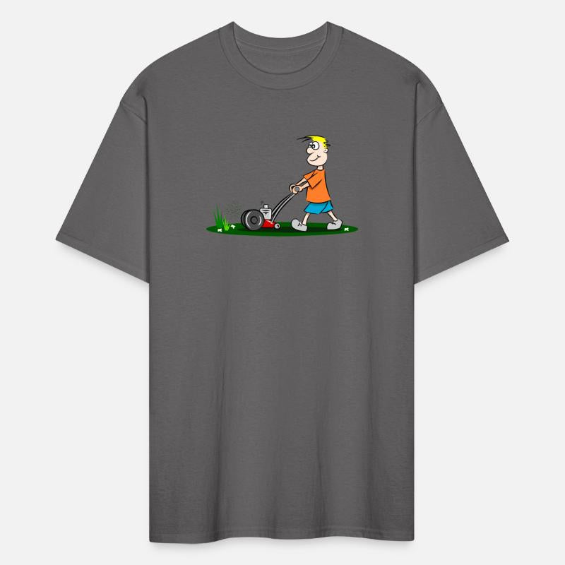 guy cutting grass