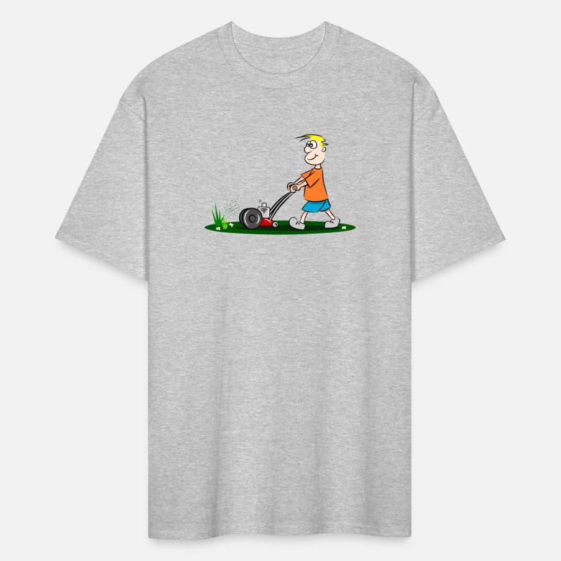guy cutting grass