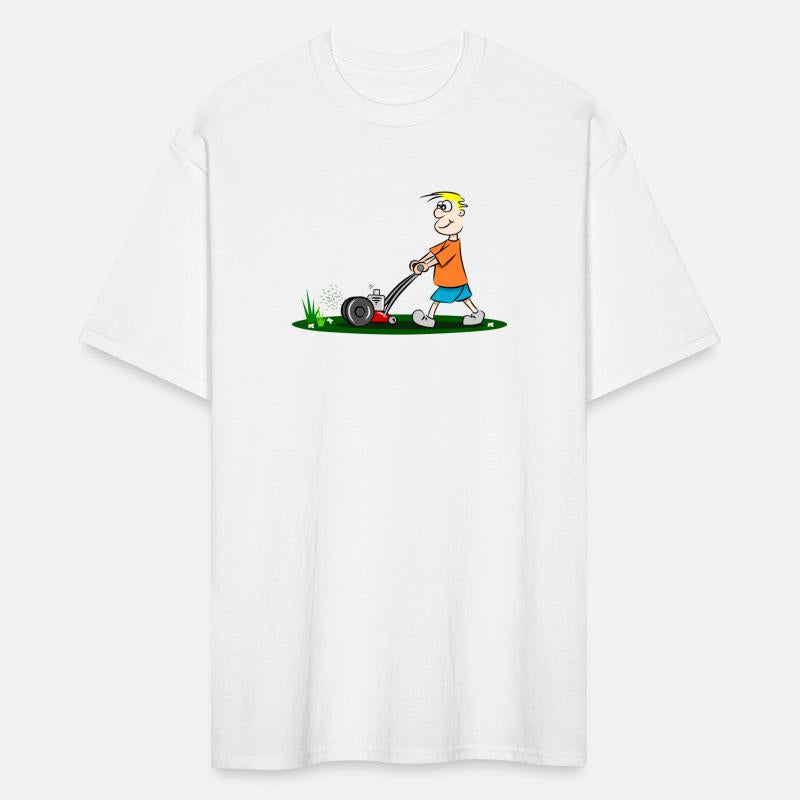 guy cutting grass