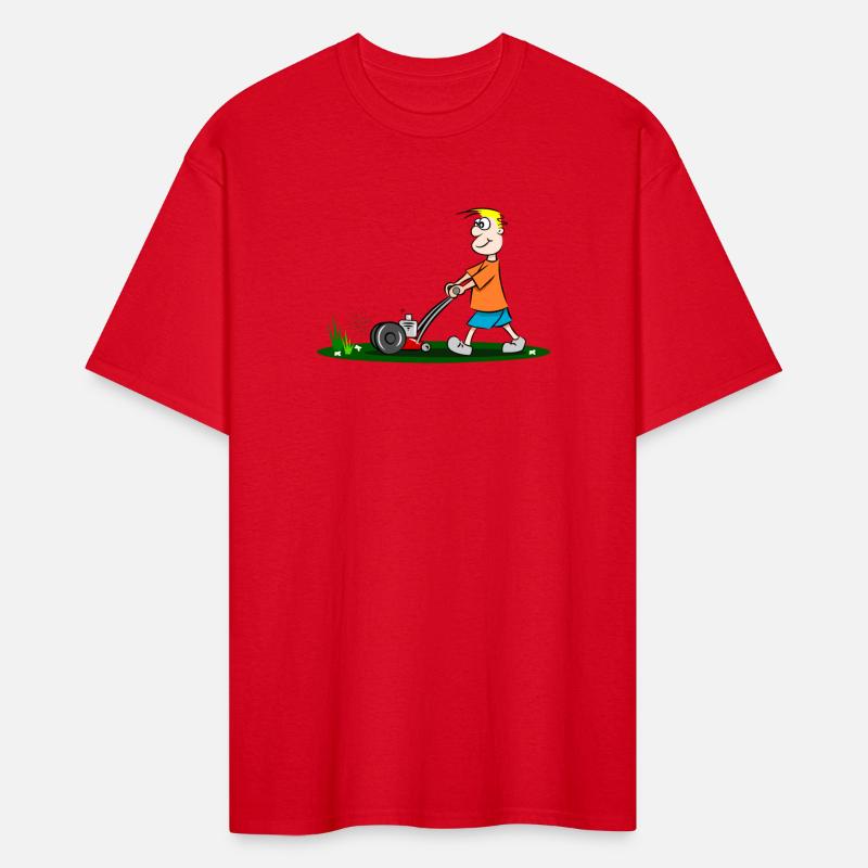 guy cutting grass