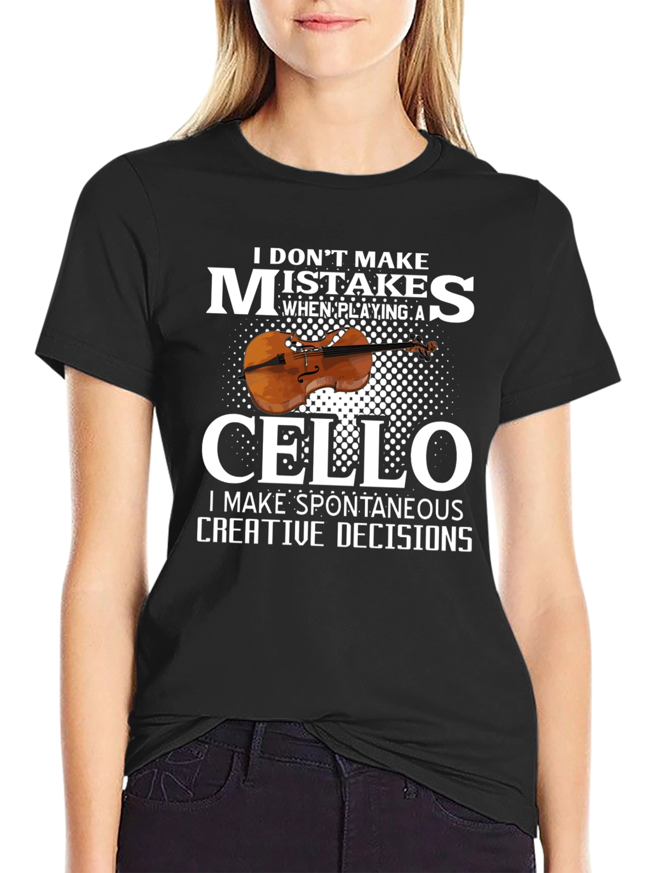 Cello Player Graphic T-Shirt - Spontaneous Creative Decisions