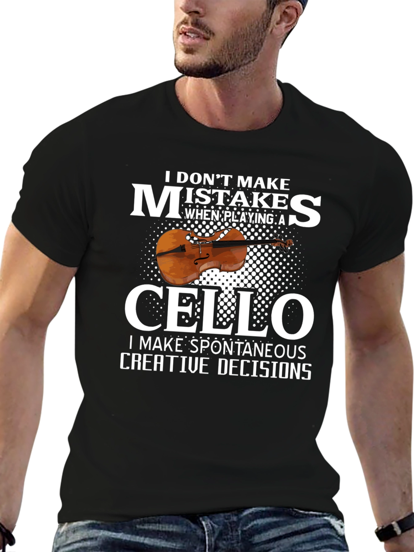 Cello Player Graphic T-Shirt - Spontaneous Creative Decisions