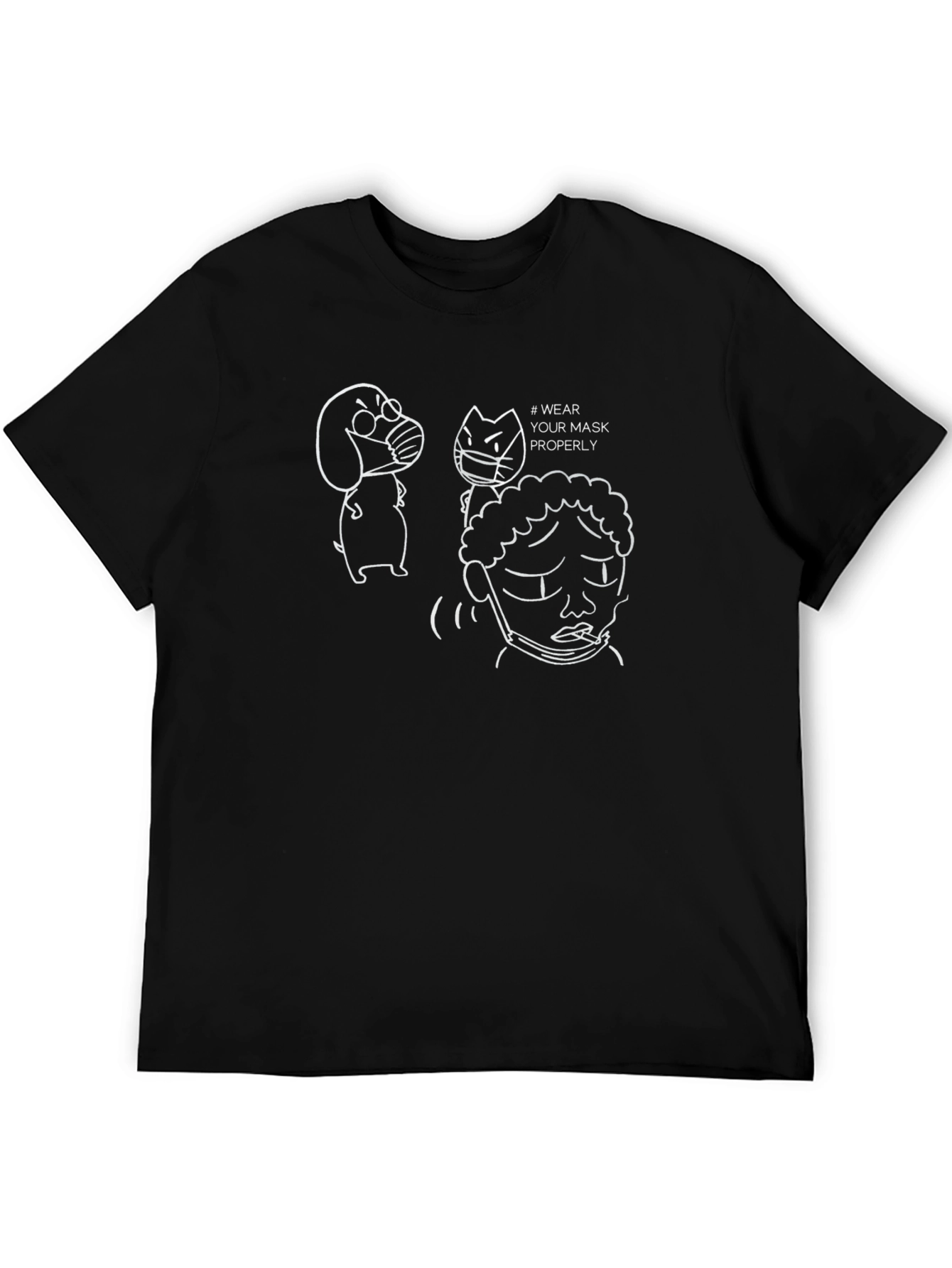 Wear Mask Properly Graphic Tee