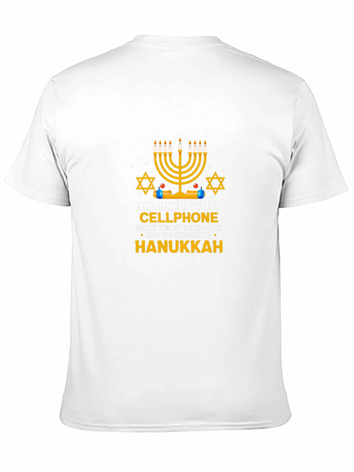 Hanukkah Cellphone T-Shirt - Holiday Novelty Tee