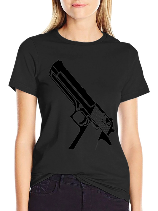 Black Desert Eagle Graphic Tee - Bold Statement T-Shirt