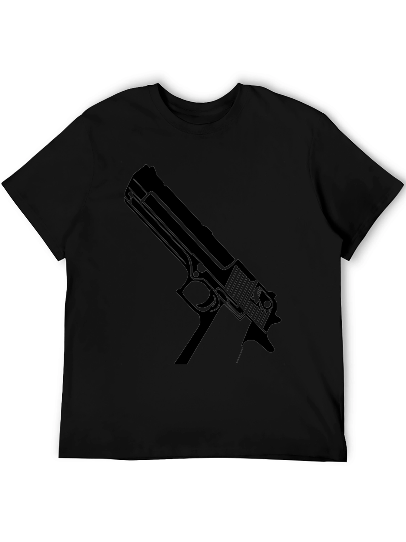 Black Desert Eagle Graphic Tee - Bold Statement T-Shirt