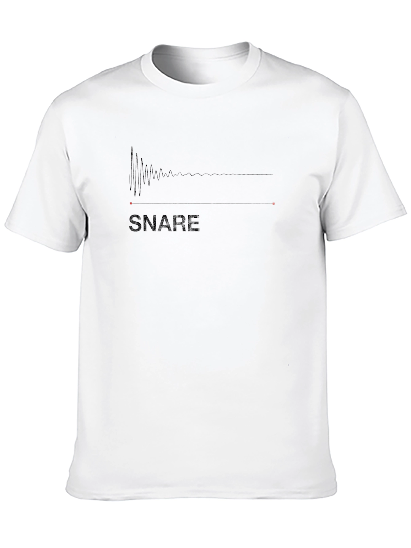 Snare Drum Sound Wave Graphic Tee - Black