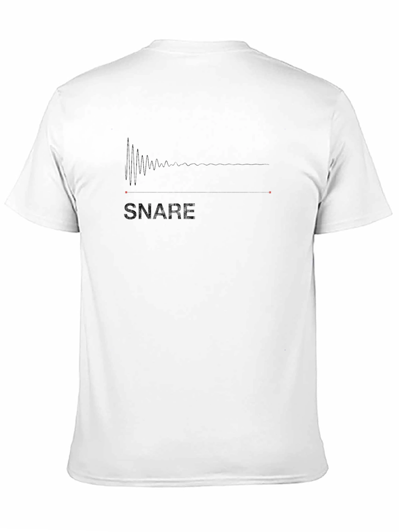 Snare Drum Sound Wave Graphic Tee - Black