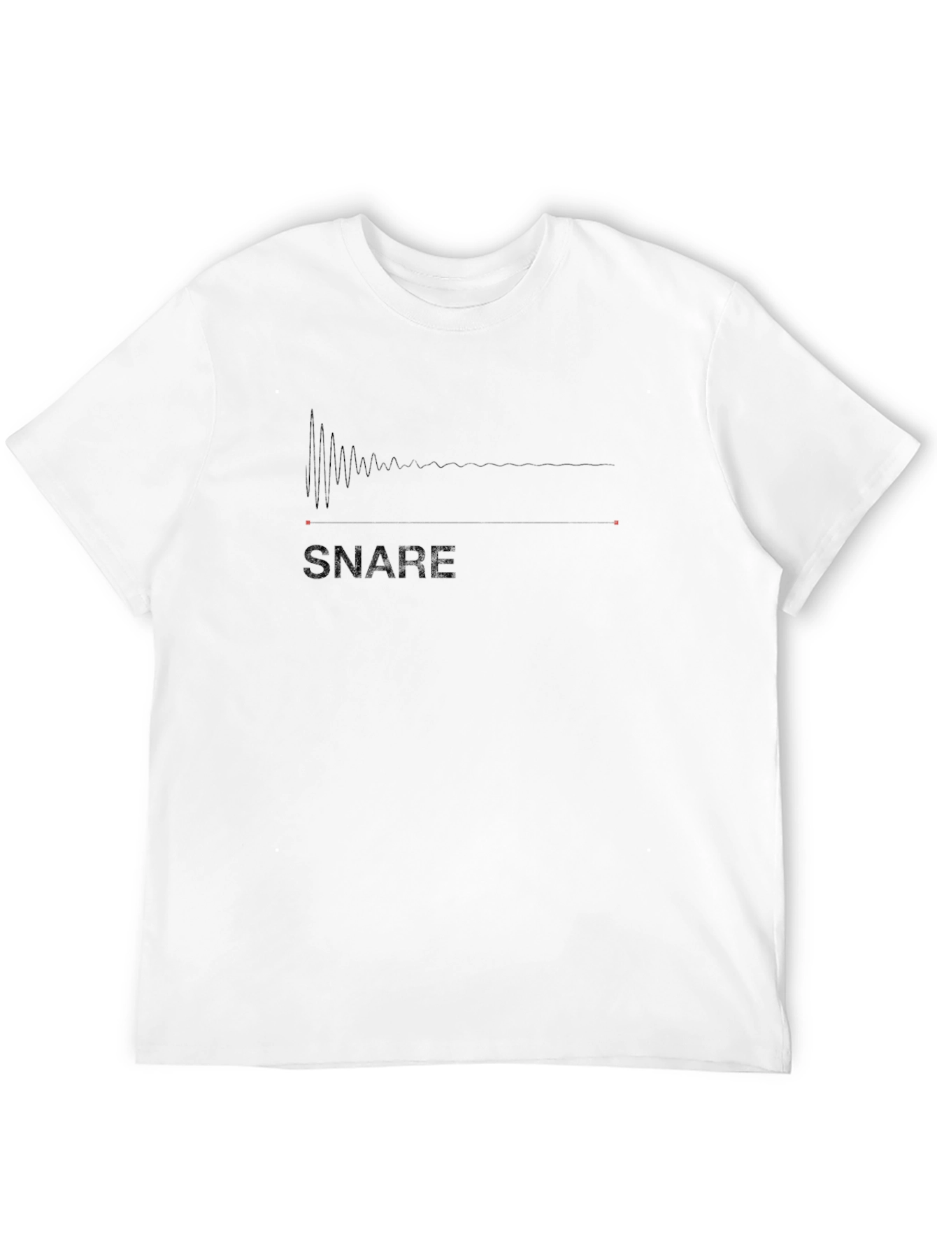 Snare Drum Sound Wave Graphic Tee - Black