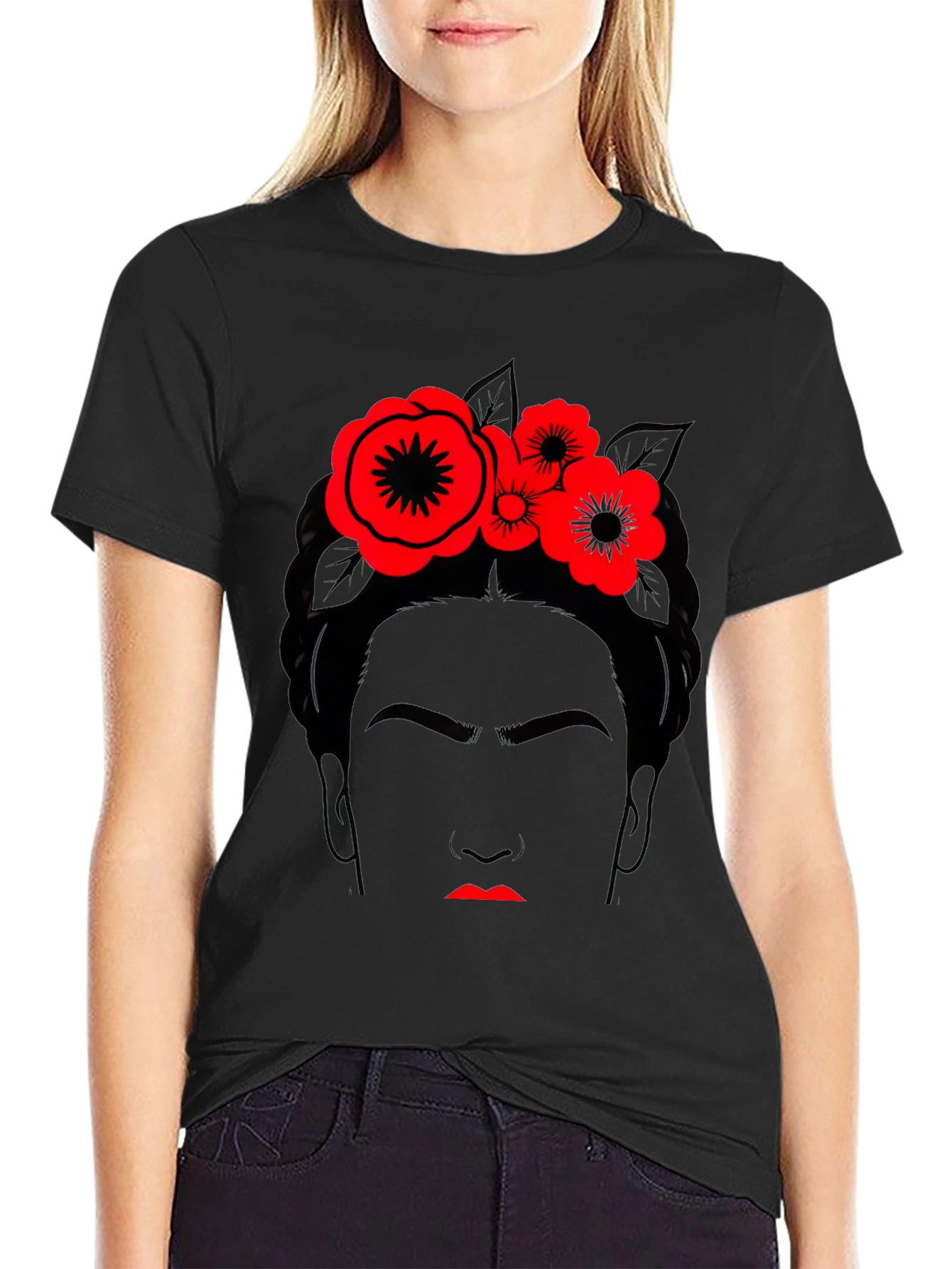 Frida Kahlo Graphic T-Shirt - Black Cotton Tee