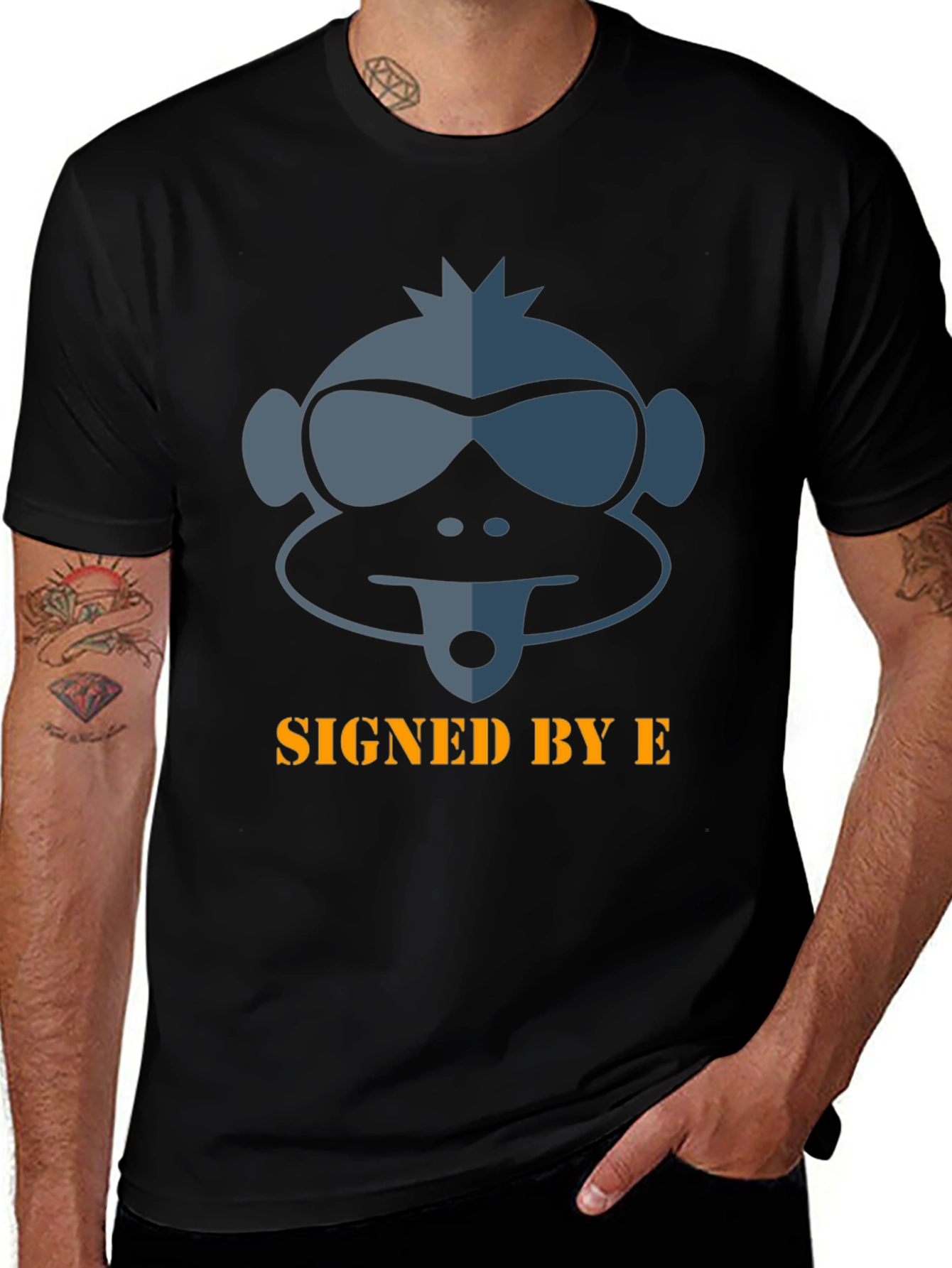 Cool Monkey Graphic T-Shirt - Signed By E