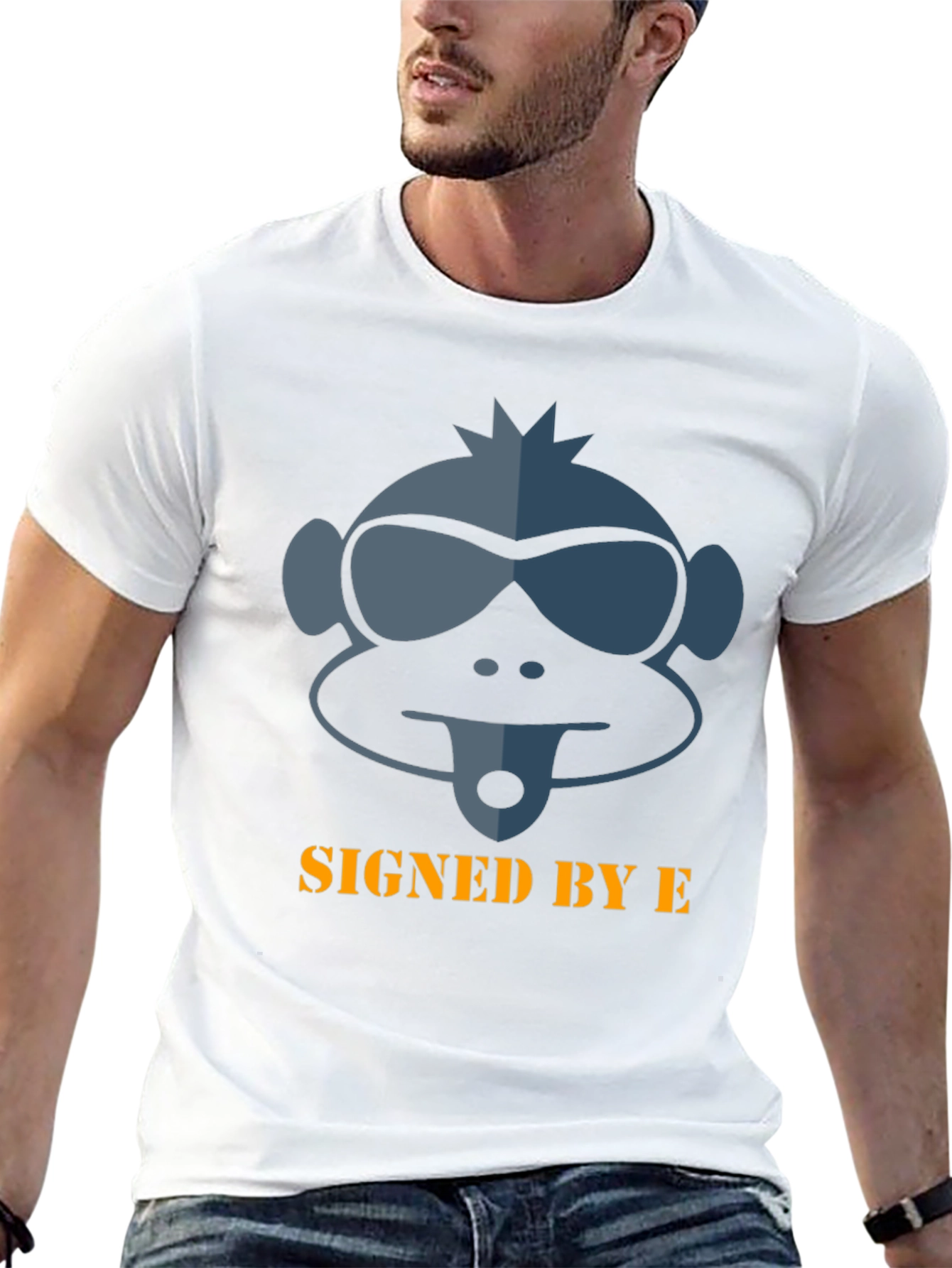 Cool Monkey Graphic T-Shirt - Signed By E