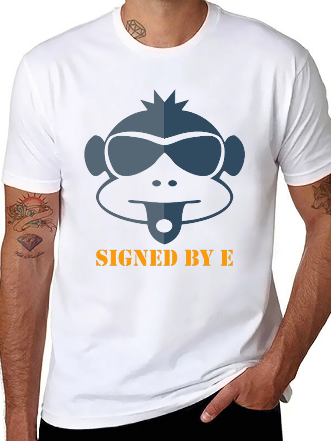 Cool Monkey Graphic T-Shirt - Signed By E