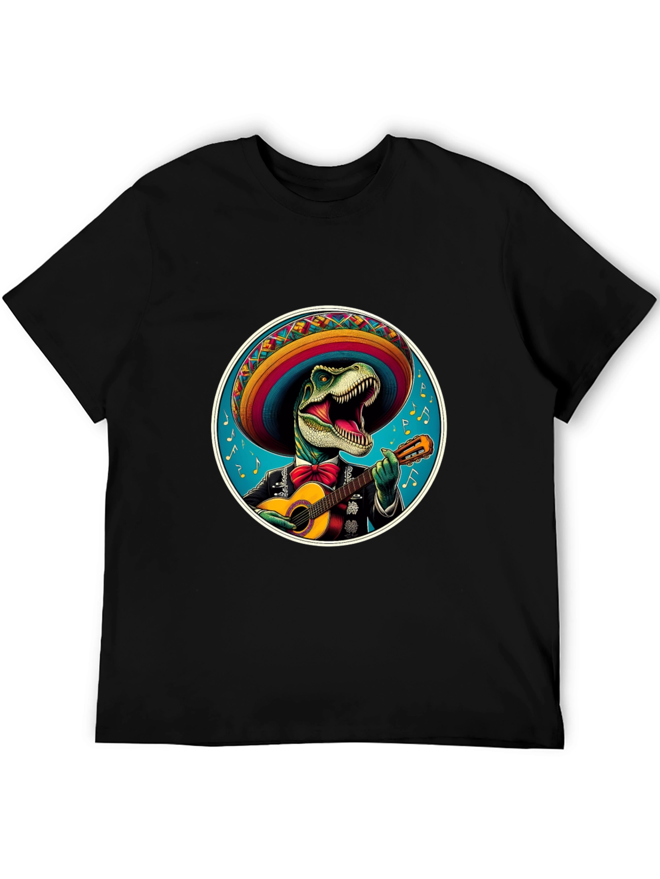 Dino Mariachi T-Shirt - Cool Trex Guitarist Tee