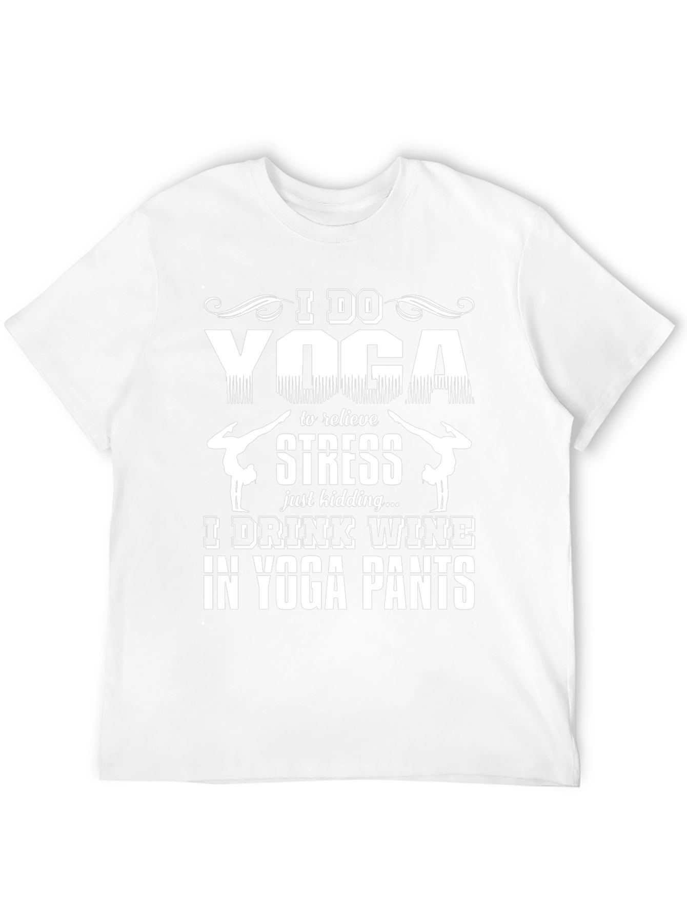 Funny Yoga & Wine Graphic T-Shirt