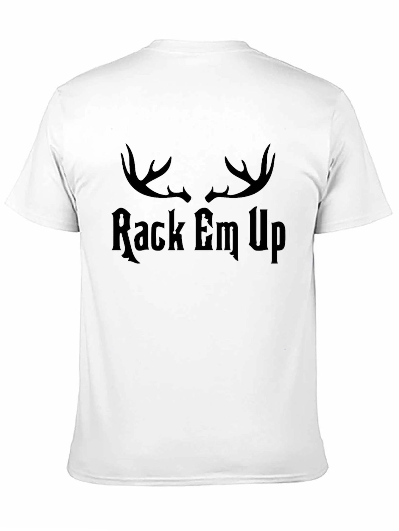 Rack Em Up Deer Antler Graphic Tee - Black