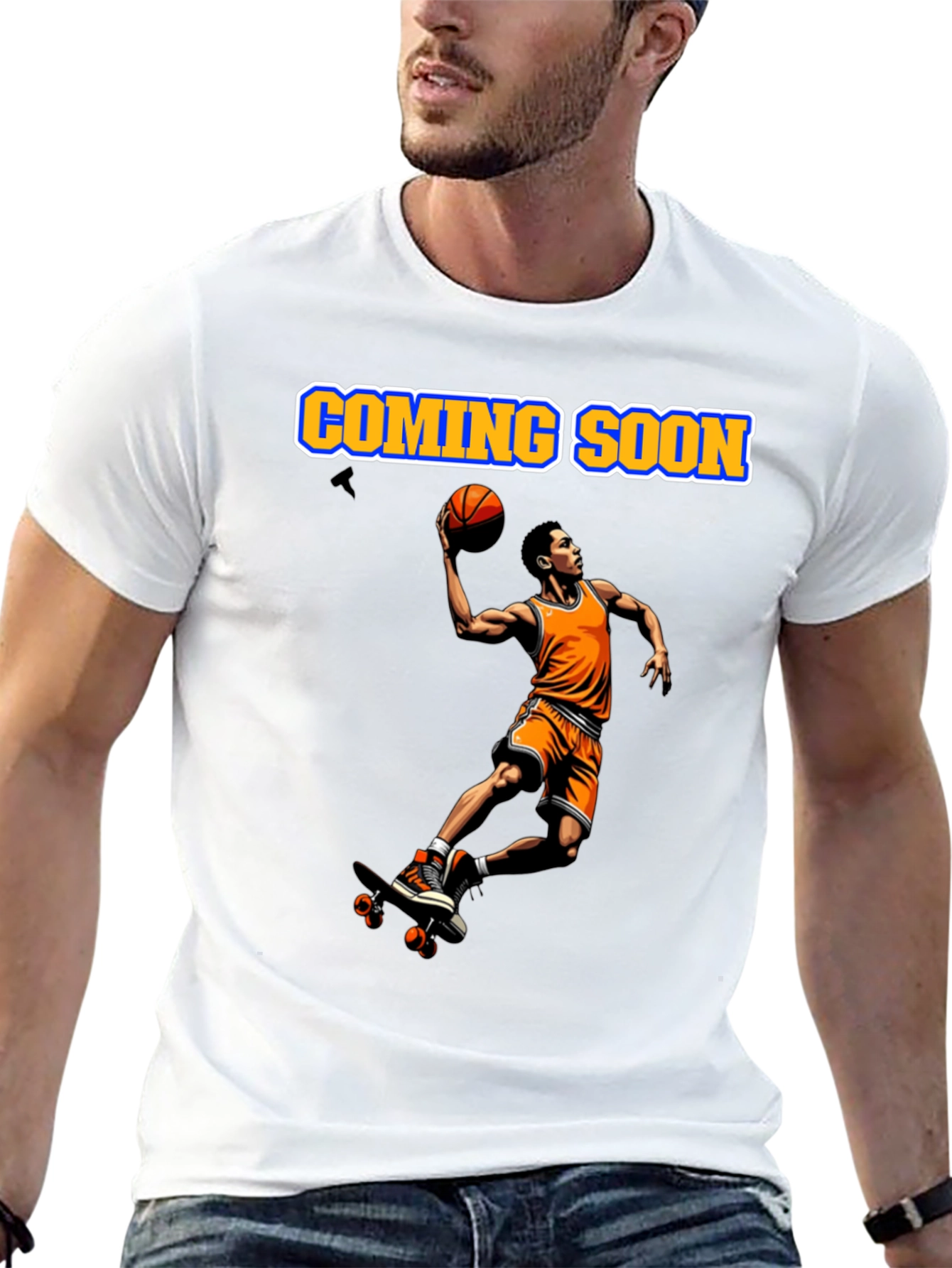 Coming Soon Basketball Skateboard T-Shirt