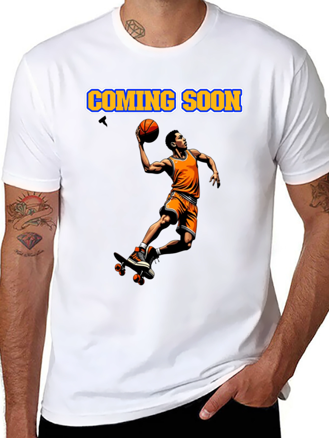 Coming Soon Basketball Skateboard T-Shirt
