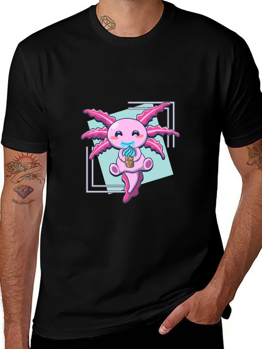 Axolotl Ice Cream T-Shirt - Black
